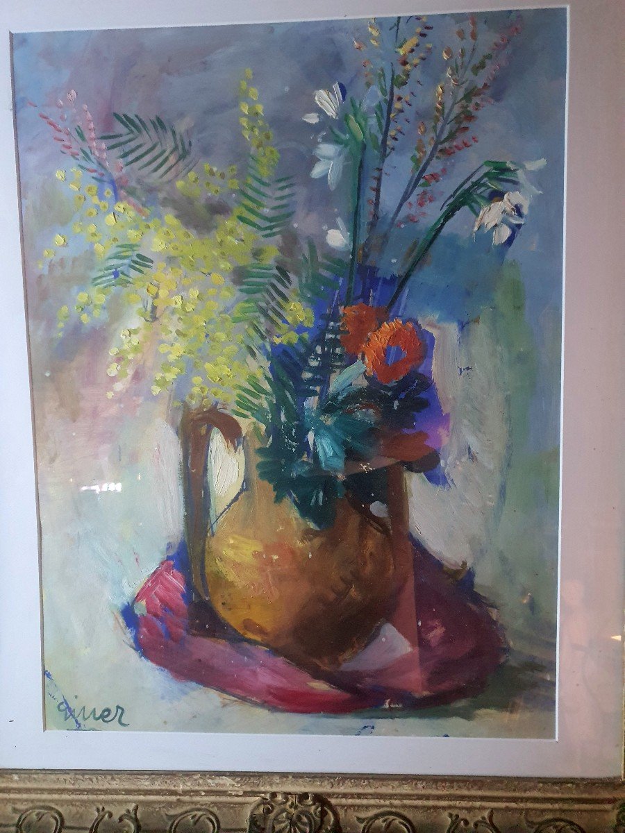 Tableau Bouquet De Fleurs, Balbino Giner.-photo-2