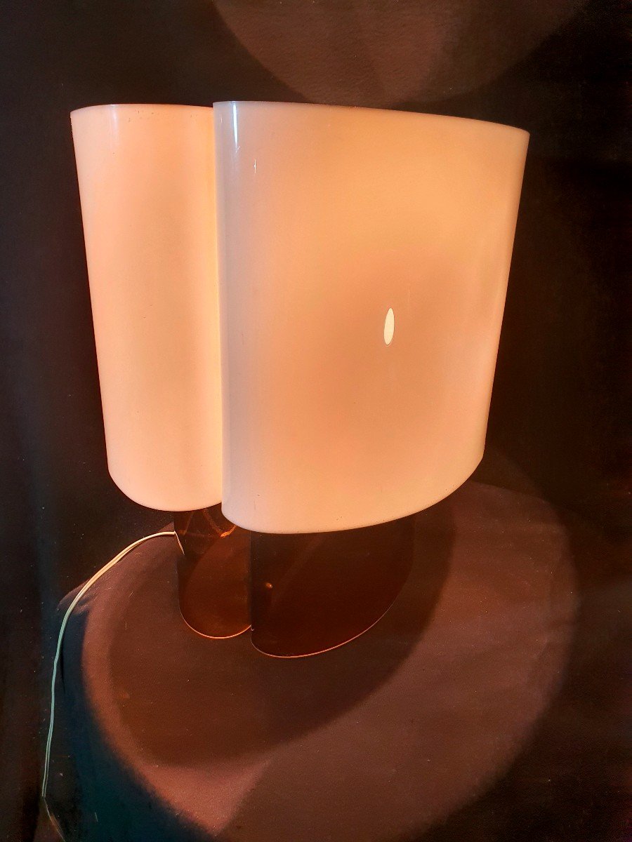 Vintage Lucite Plexiglass Lamp, Cycladic Designer Danielle Quarante.-photo-1