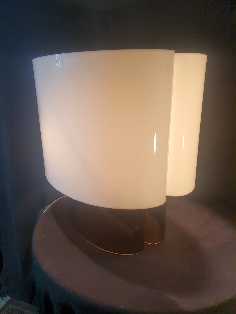 Vintage Lucite Plexiglass Lamp, Cycladic Designer Danielle Quarante.-photo-2