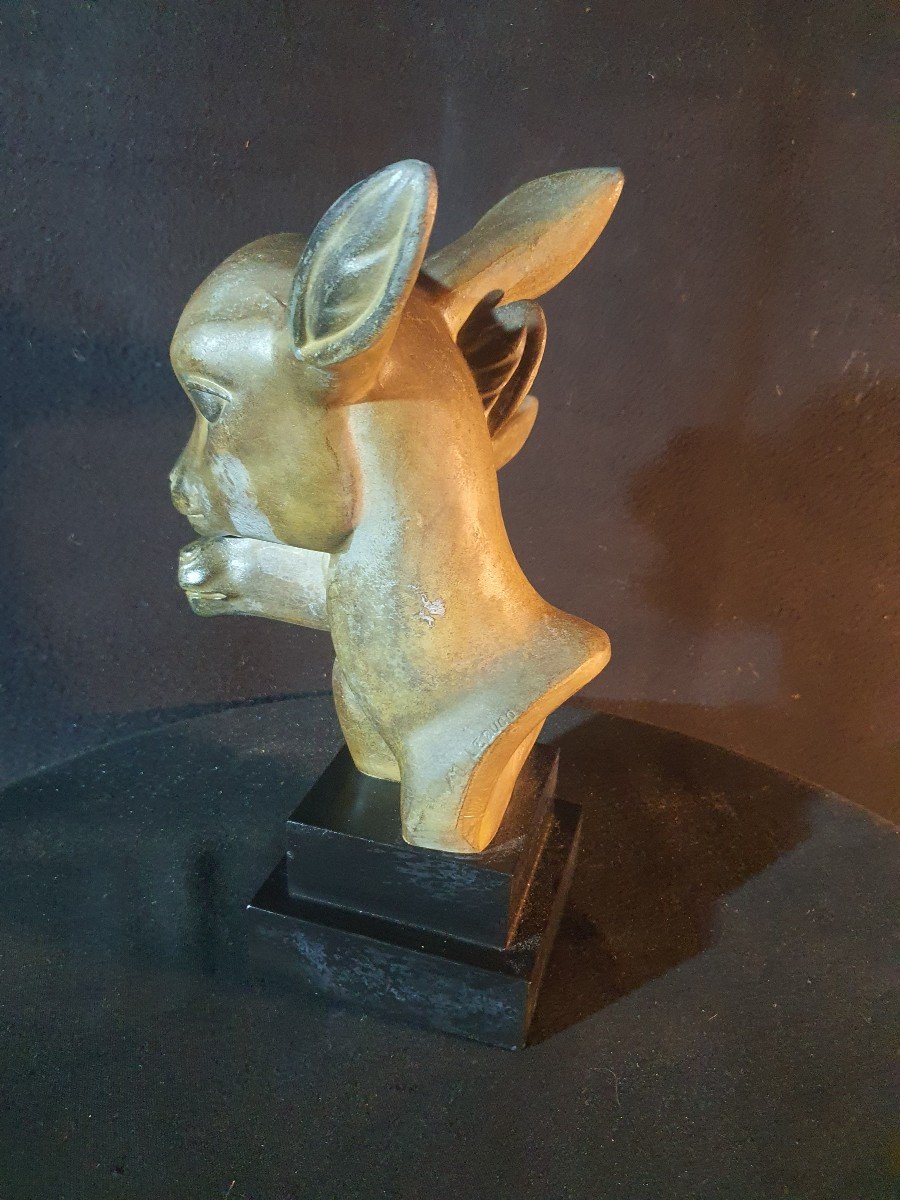 Art Deco Sculpture, Deer, M Leducq.-photo-2