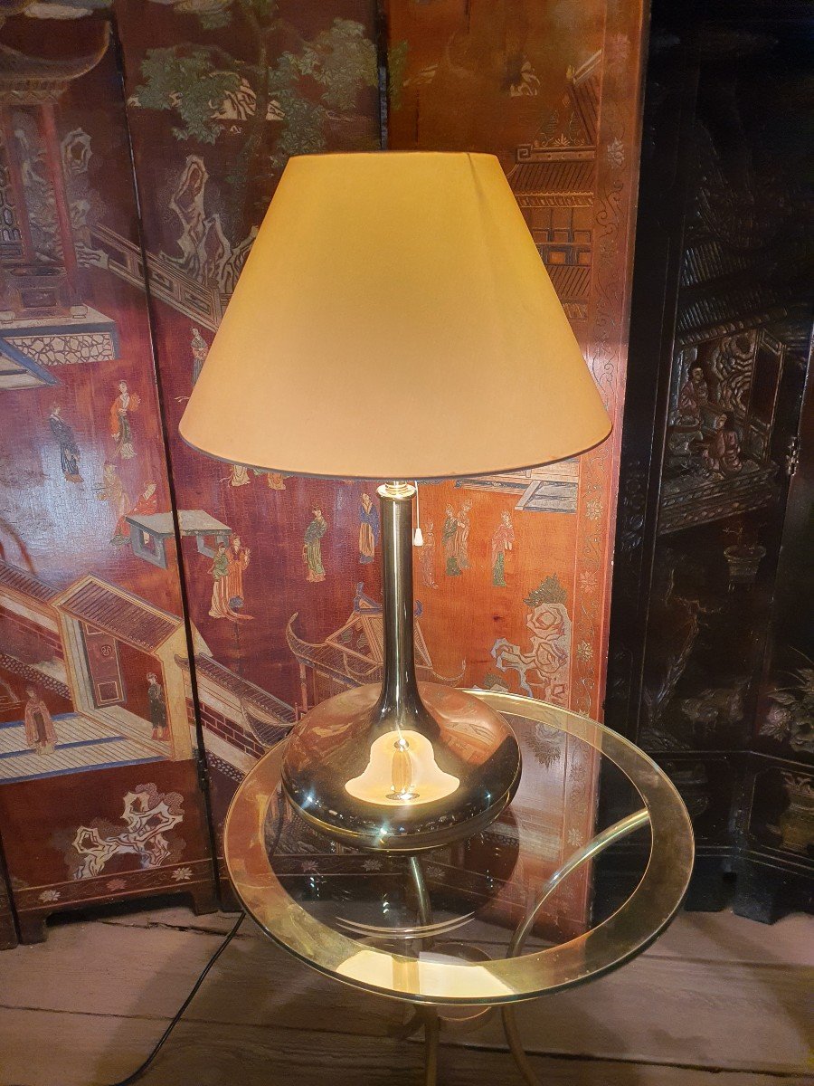 Vintage Valenti Gilt Bronze Lamp.-photo-2