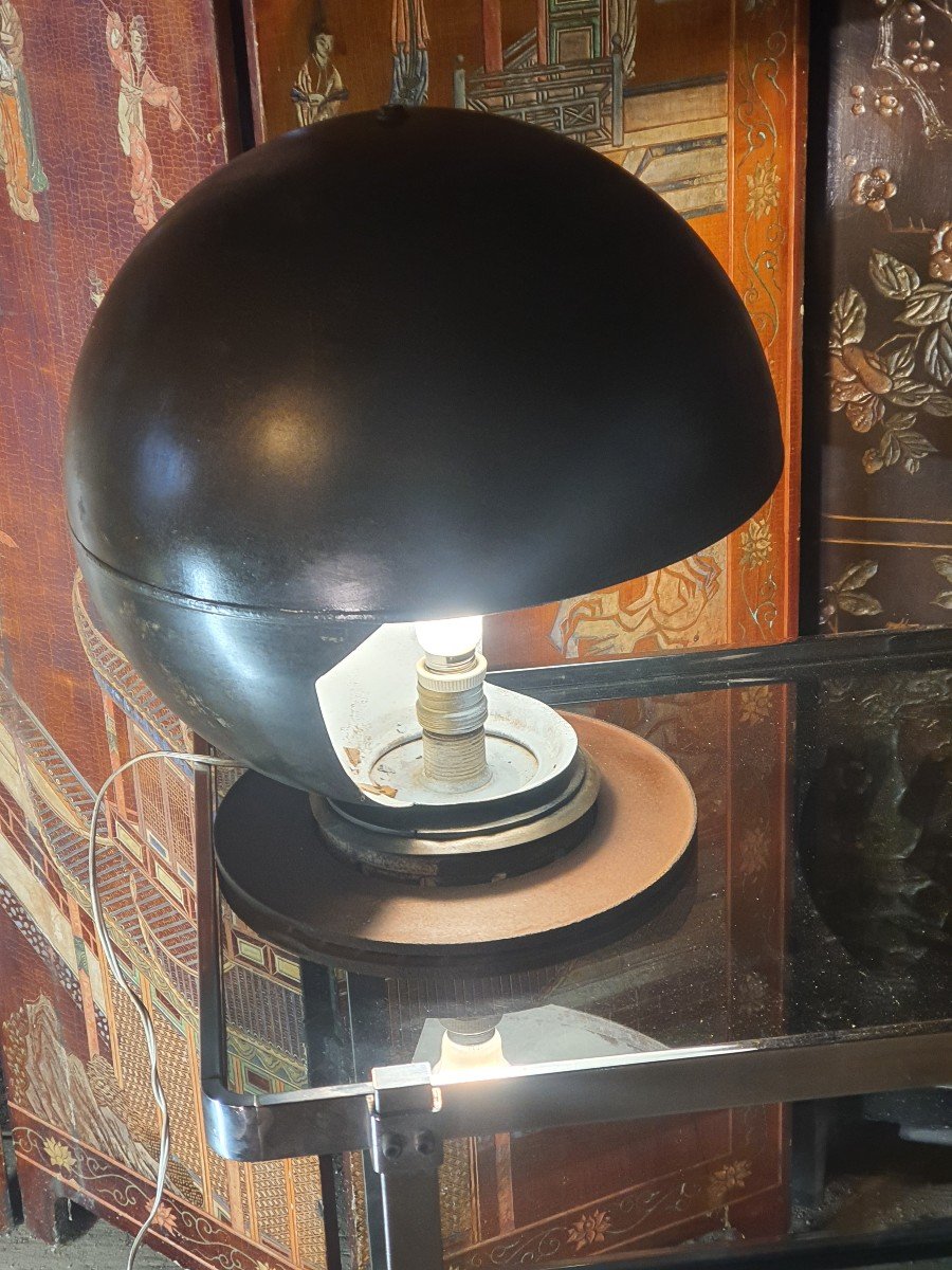 Paire De Lampes Boules Vintage ,esprit Bauhaus.-photo-2