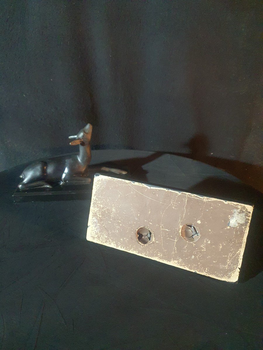 Pair Of Art Deco Sculptures, G Lavroff School Animal Bookends.-photo-1
