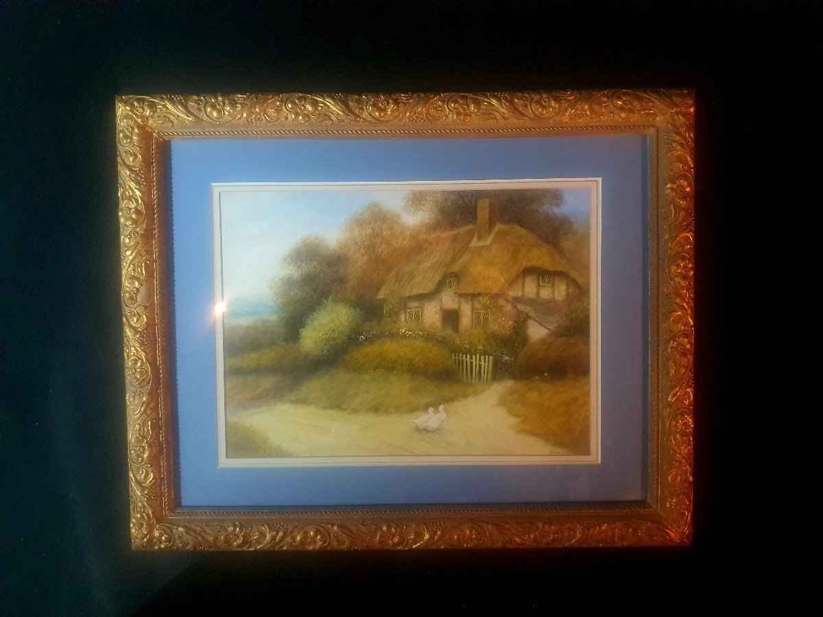 Aquarelle David Pritchard Cottage.