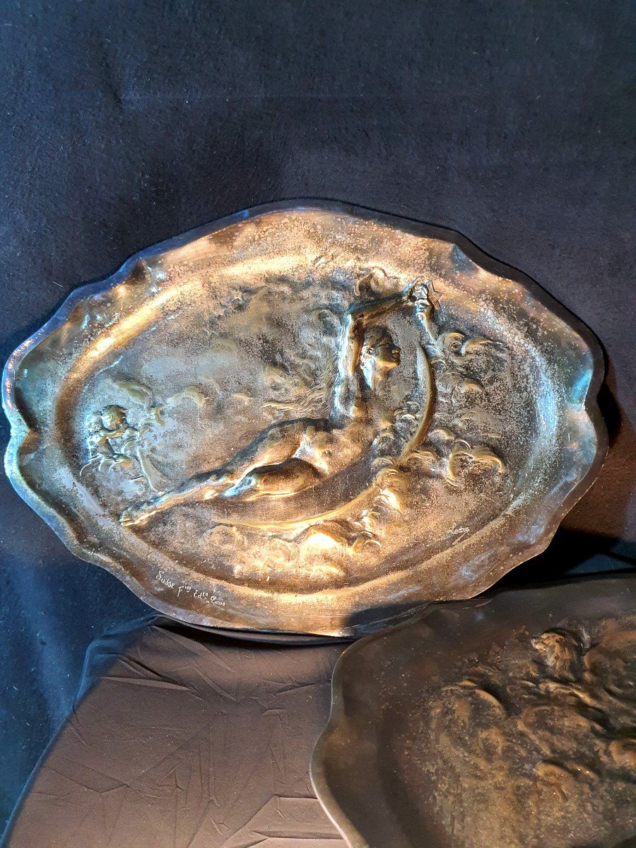 Plats Bronze Sculpture Art Nouveau Auguste Ledru.Fondeur Susse frères. -photo-5