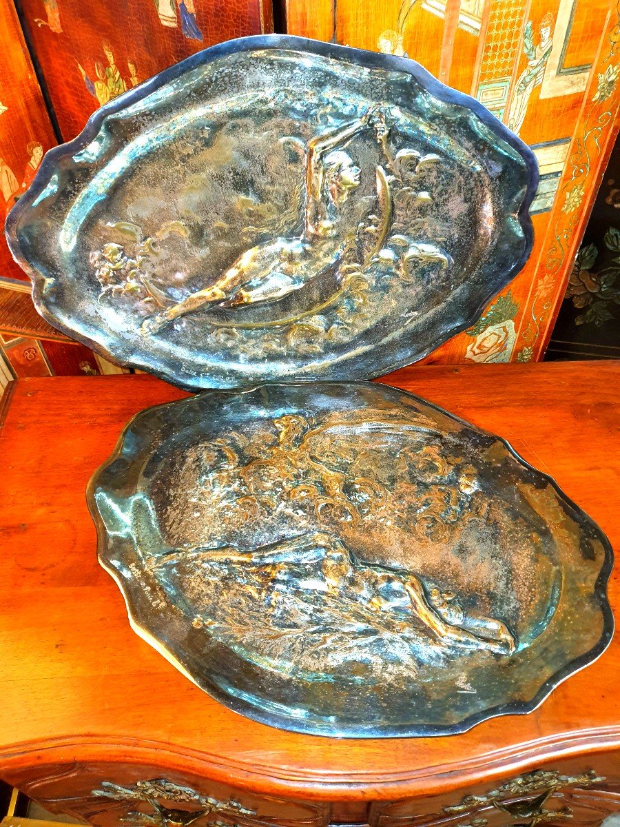 Plats Bronze Sculpture Art Nouveau Auguste Ledru.Fondeur Susse frères. 