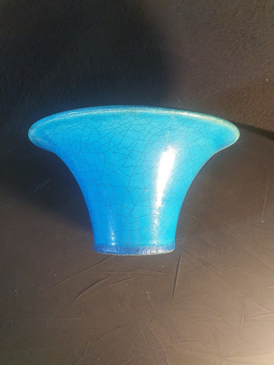 Coupe Vase Céramique Art Déco Edmond Lachenal.-photo-3
