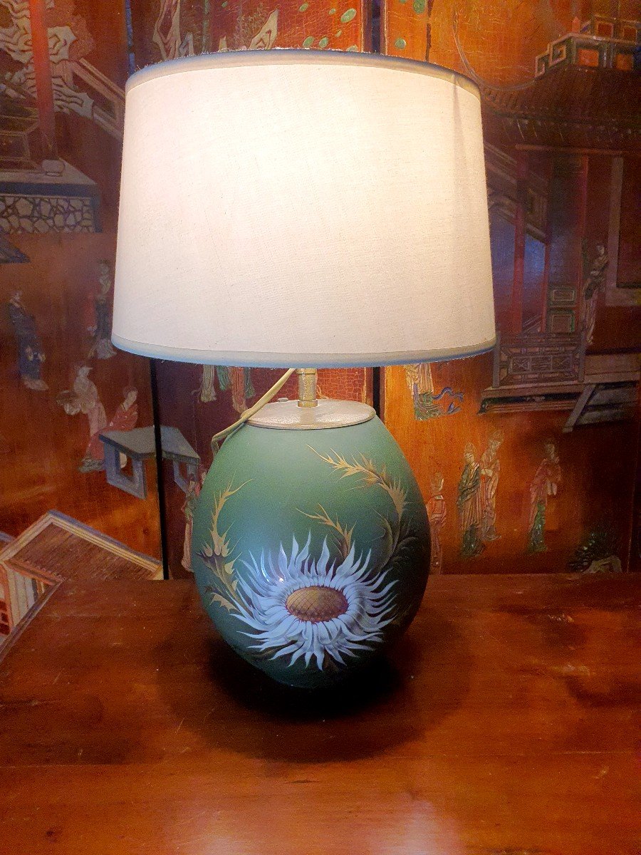 Art Deco Porcelain Lamp Heinrich Chiemsee Signed. -photo-1