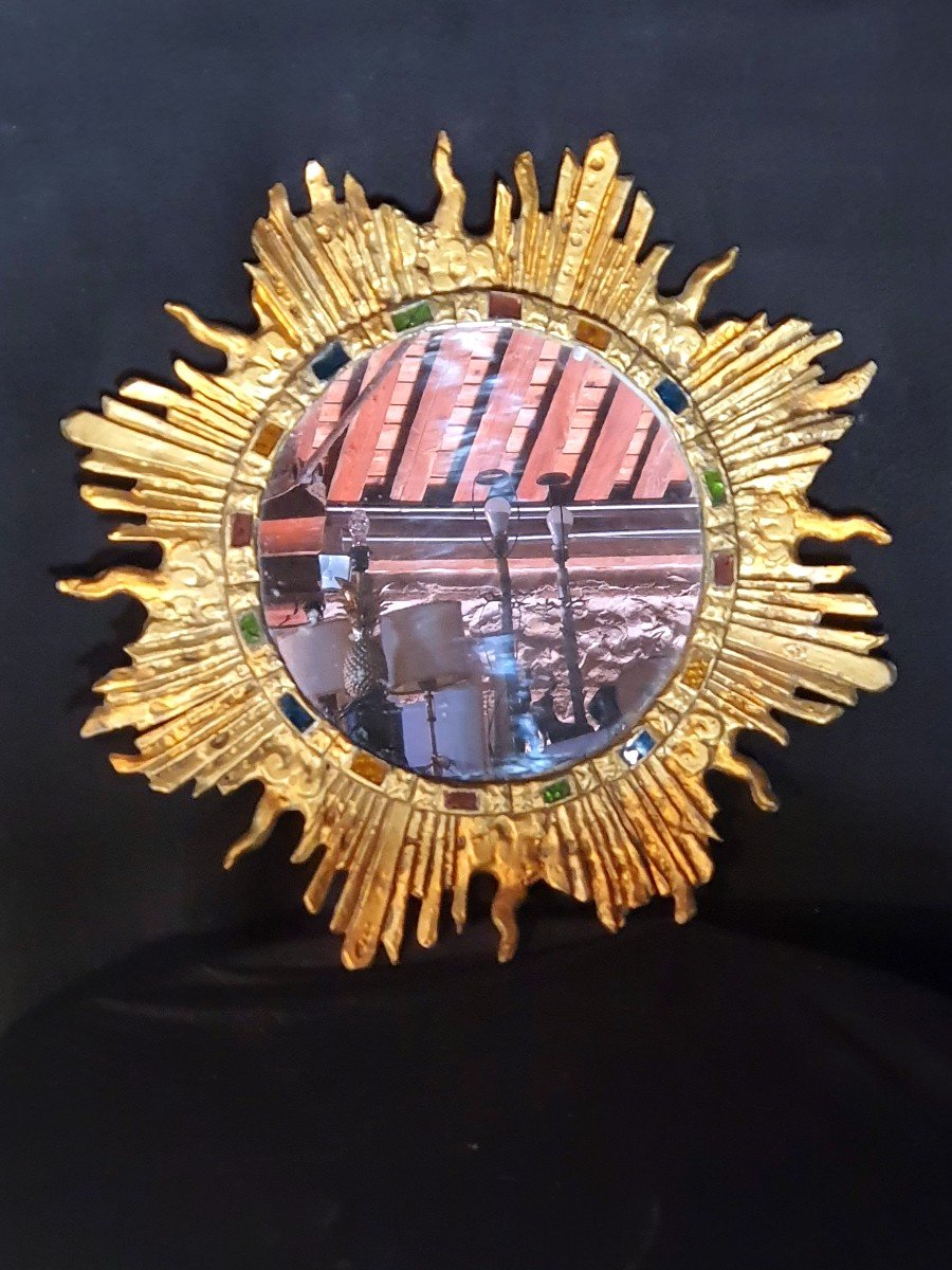 Vintage Sun Mirror Irena Jaworska Student Line Vautrin -photo-2