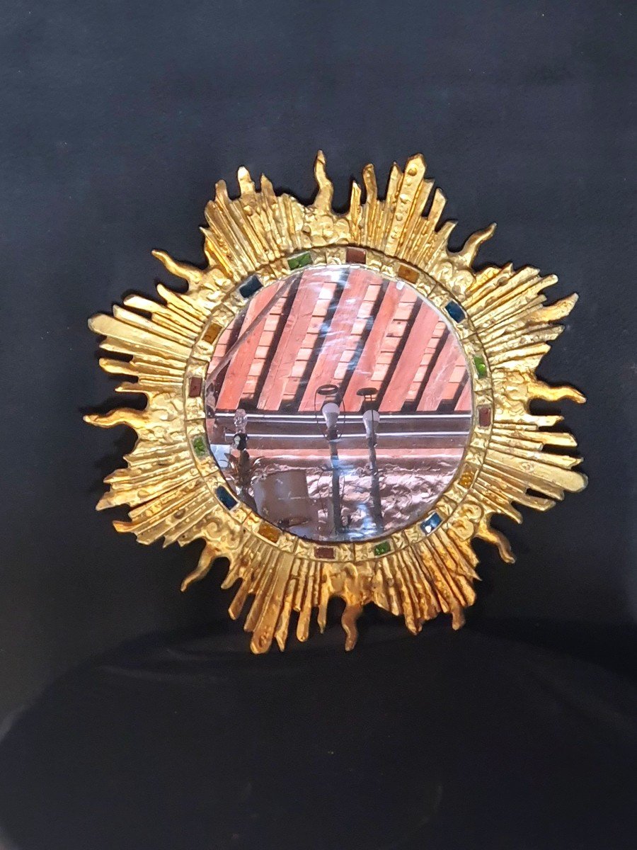 Vintage Sun Mirror Irena Jaworska Student Line Vautrin 