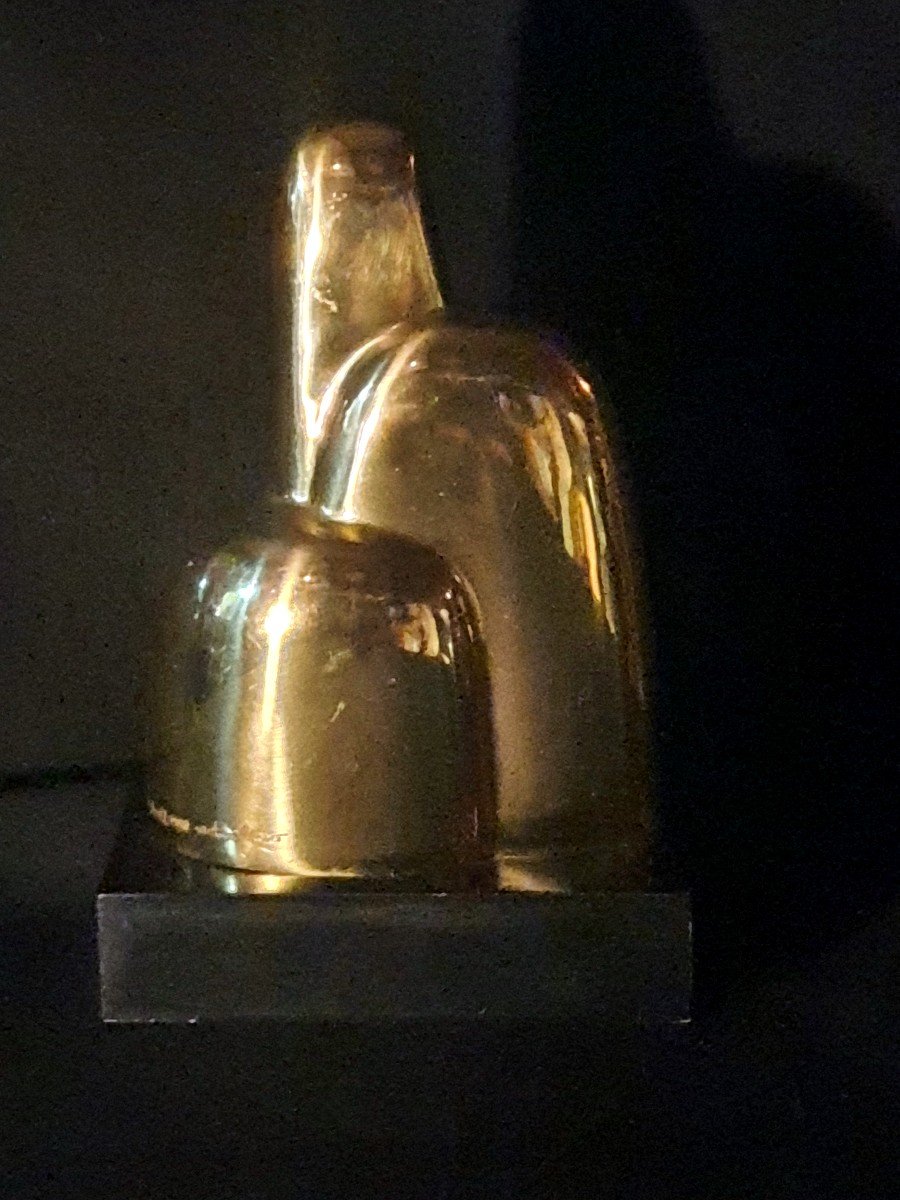 Sculpture Bronze Doré Moderniste Cubiste Antoni Miro. 