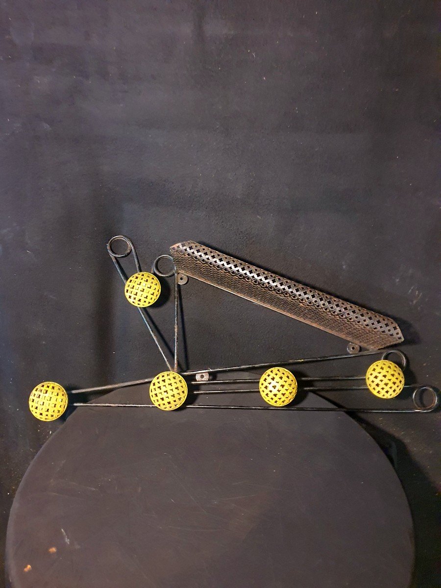 Coat Rack, Vintage Mathieu Matégot Shelf. -photo-2