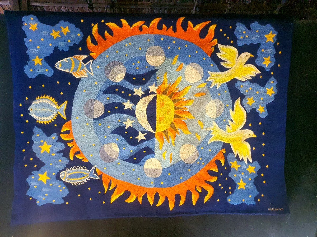 Picart Le Doux School Tapestry, Lurçat, 1950s.-photo-2