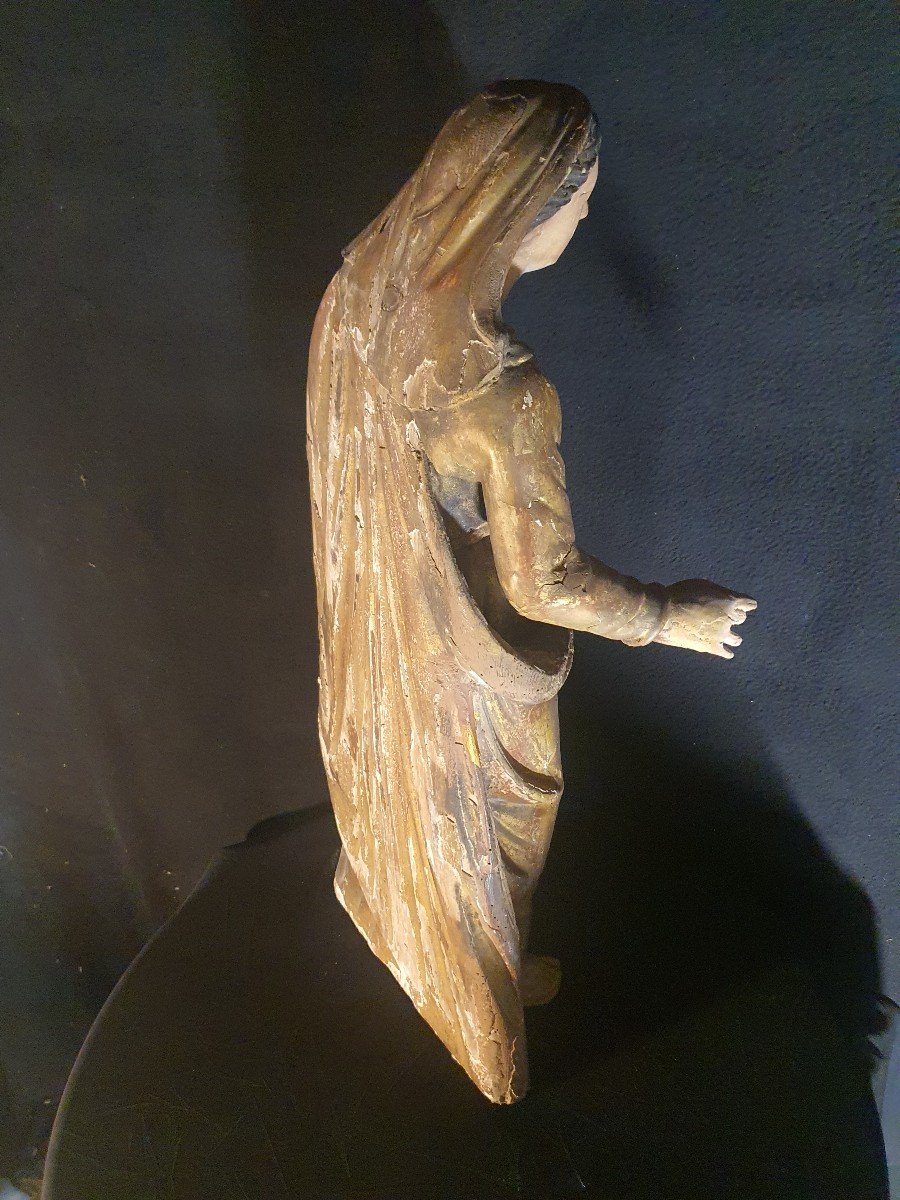 Gilded Wood Sculpture Virgin And Child Provence Languedoc XVIII. -photo-6