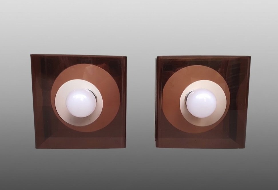Paire Appliques Space Age  Diso Oxar Jocelyne Trocmé .-photo-3