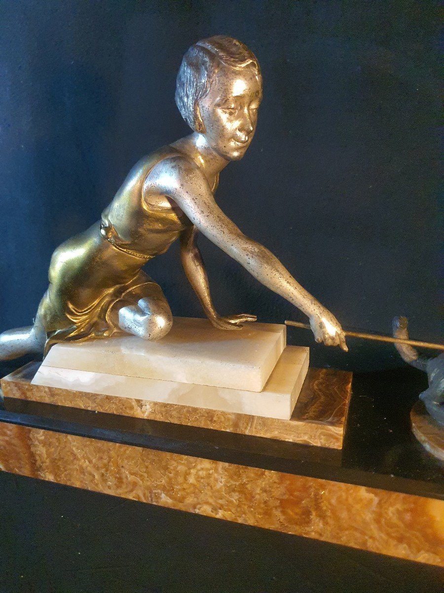 Sculpture Femme Et Chat Art Déco, Uriano Ugo Cipriani. -photo-5