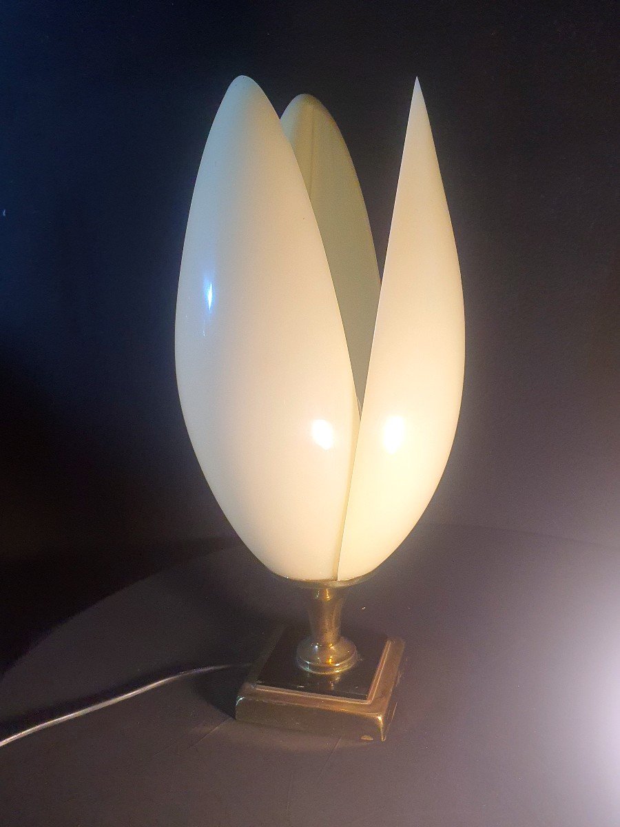 Vintage Tulip Lamp Maison Rougier.-photo-3