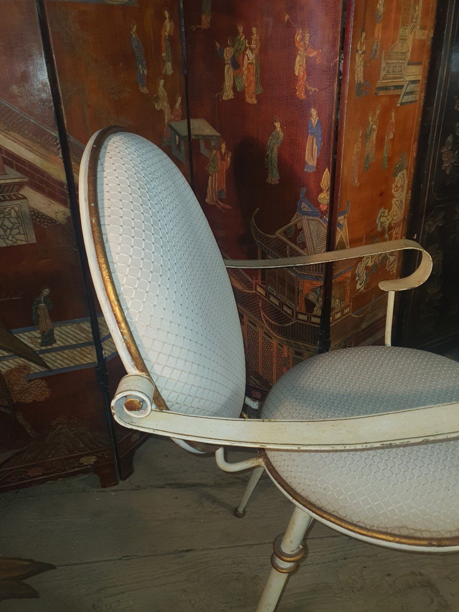 Pair Of 40s-50s Armchairs In The Garouste Bonetti Style.-photo-2