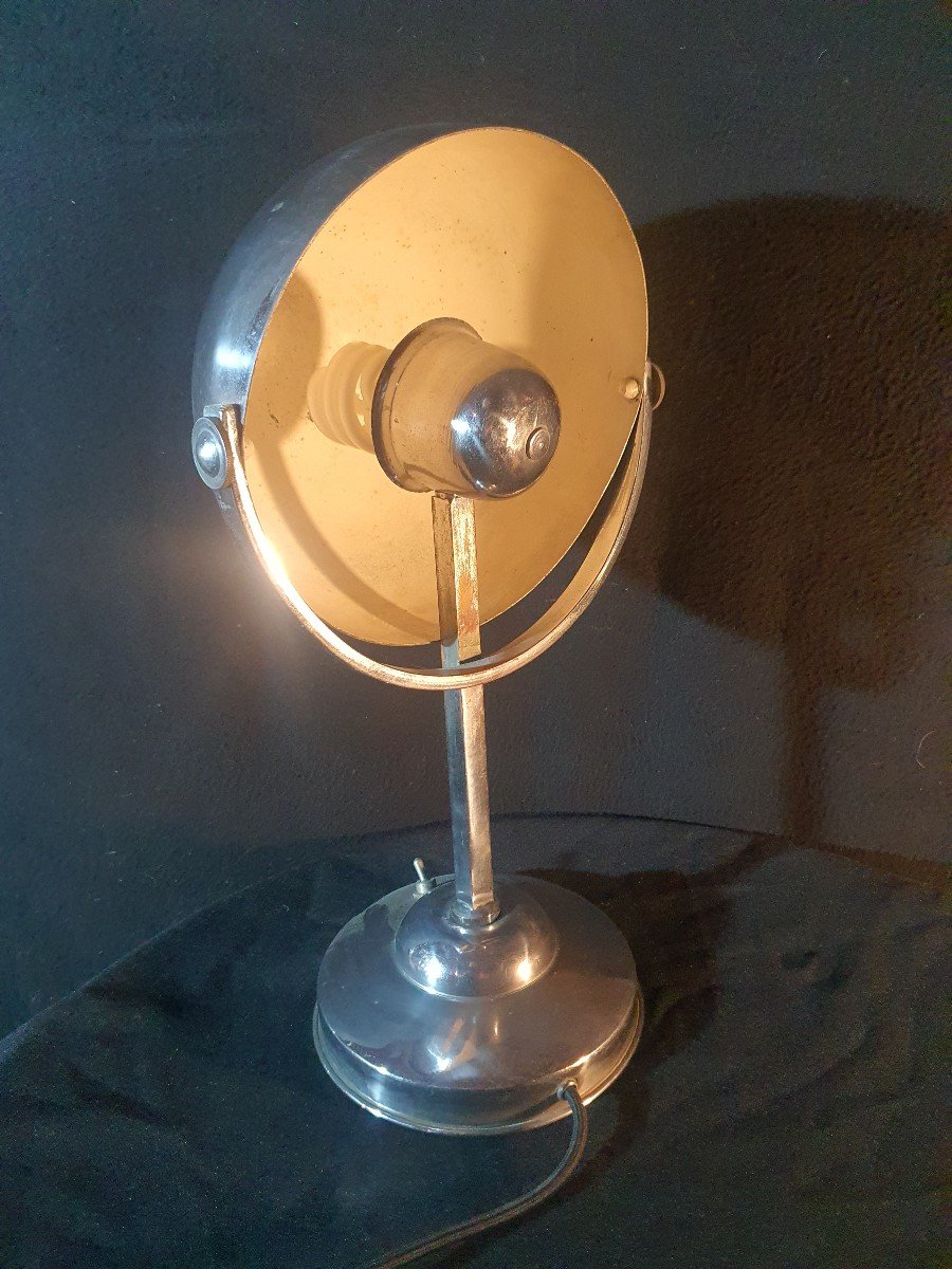 Modernist Cubist Art Deco Lamp, Félix Aublet Spirit.-photo-3