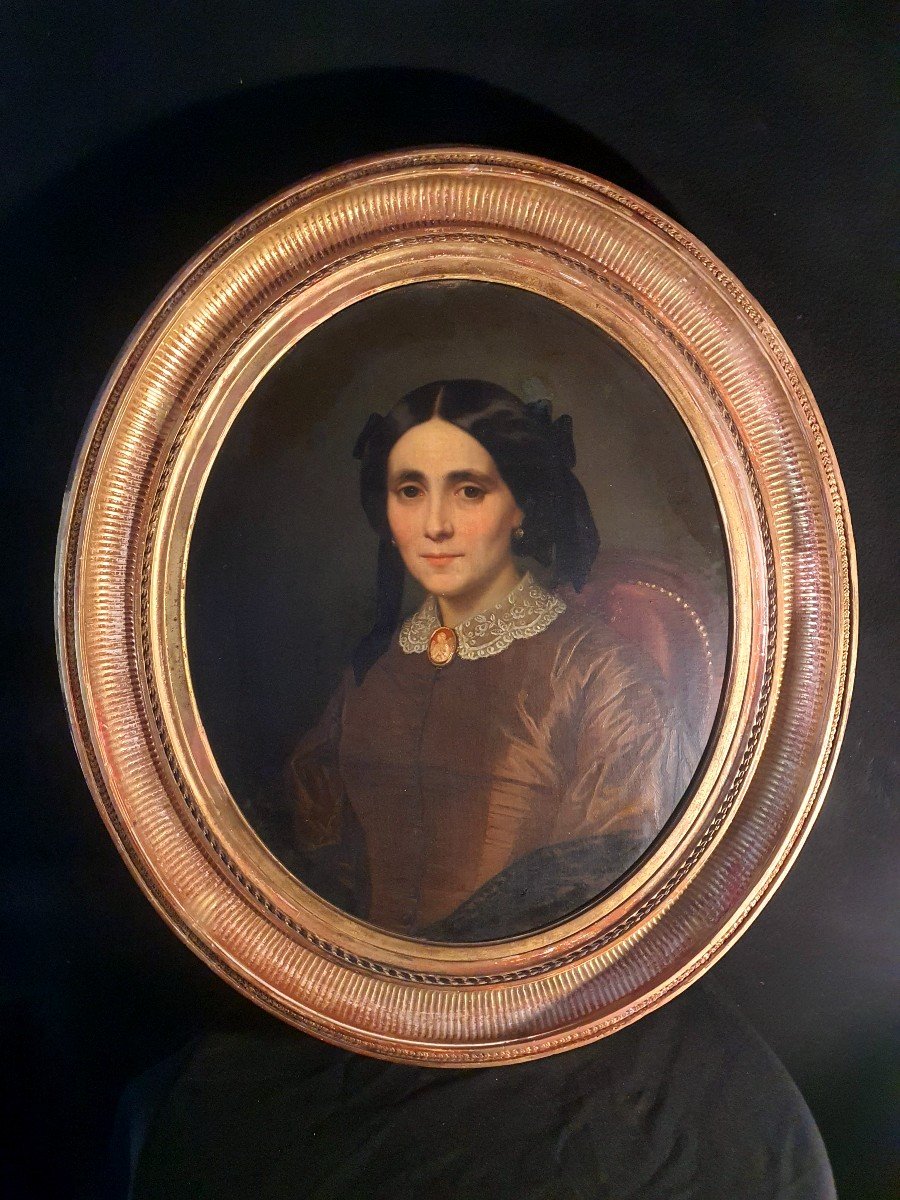 19th Century Portrait Painting, Young Woman Henry De Gray.