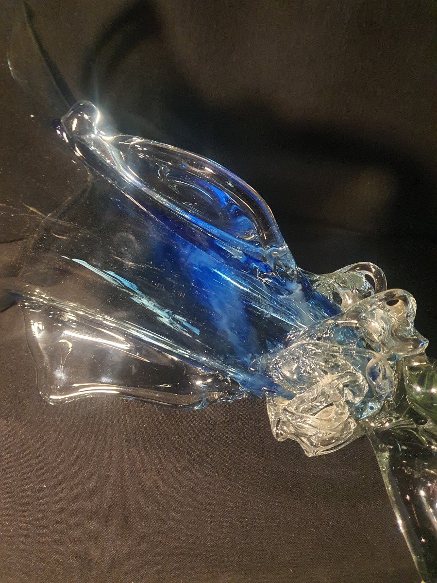 Large Murano Crystal Vase. -photo-3