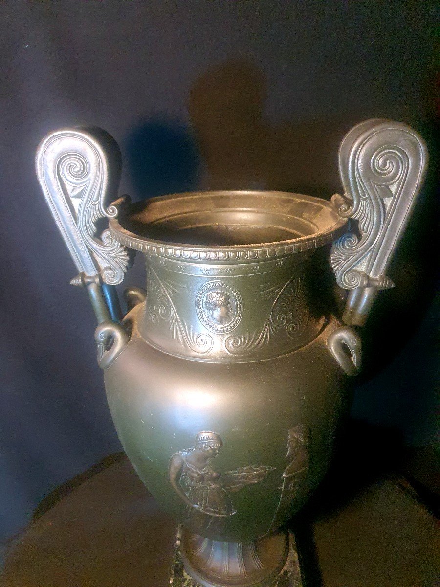 Grand Vase Antique XIX Siècle Néo Classique. -photo-4