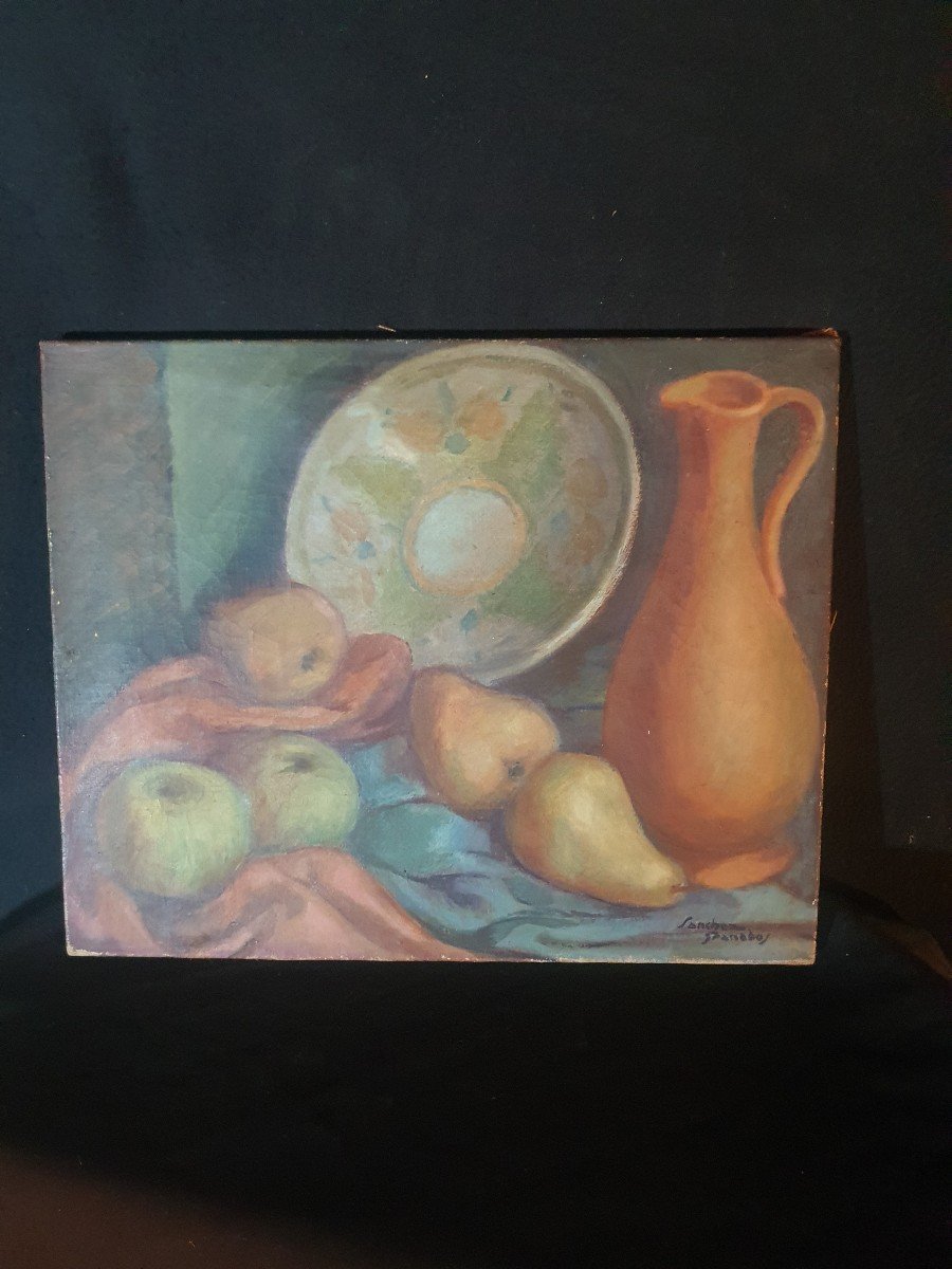 Tableau Art Déco, Sanchez Granados, Nature Morte. École d Alger.-photo-2