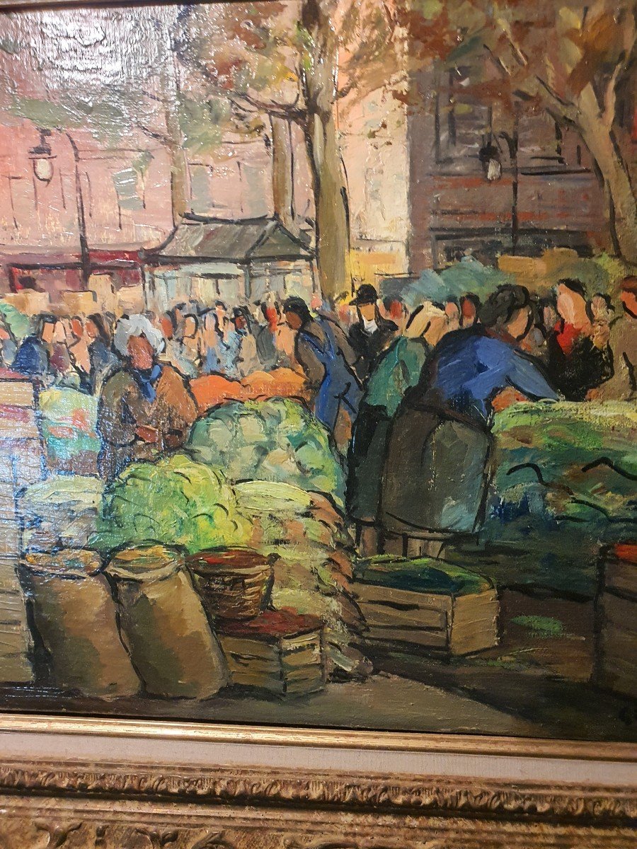 Tableau Art Déco, Marché Paris les halles, ,Girard Mond.-photo-4
