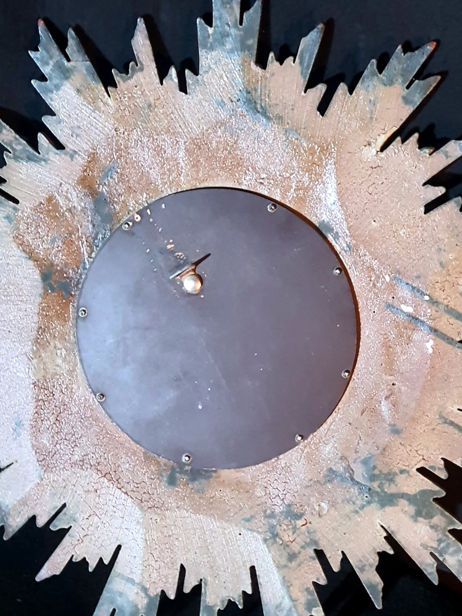 Witch Sun Mirror In Golden Wood. -photo-2