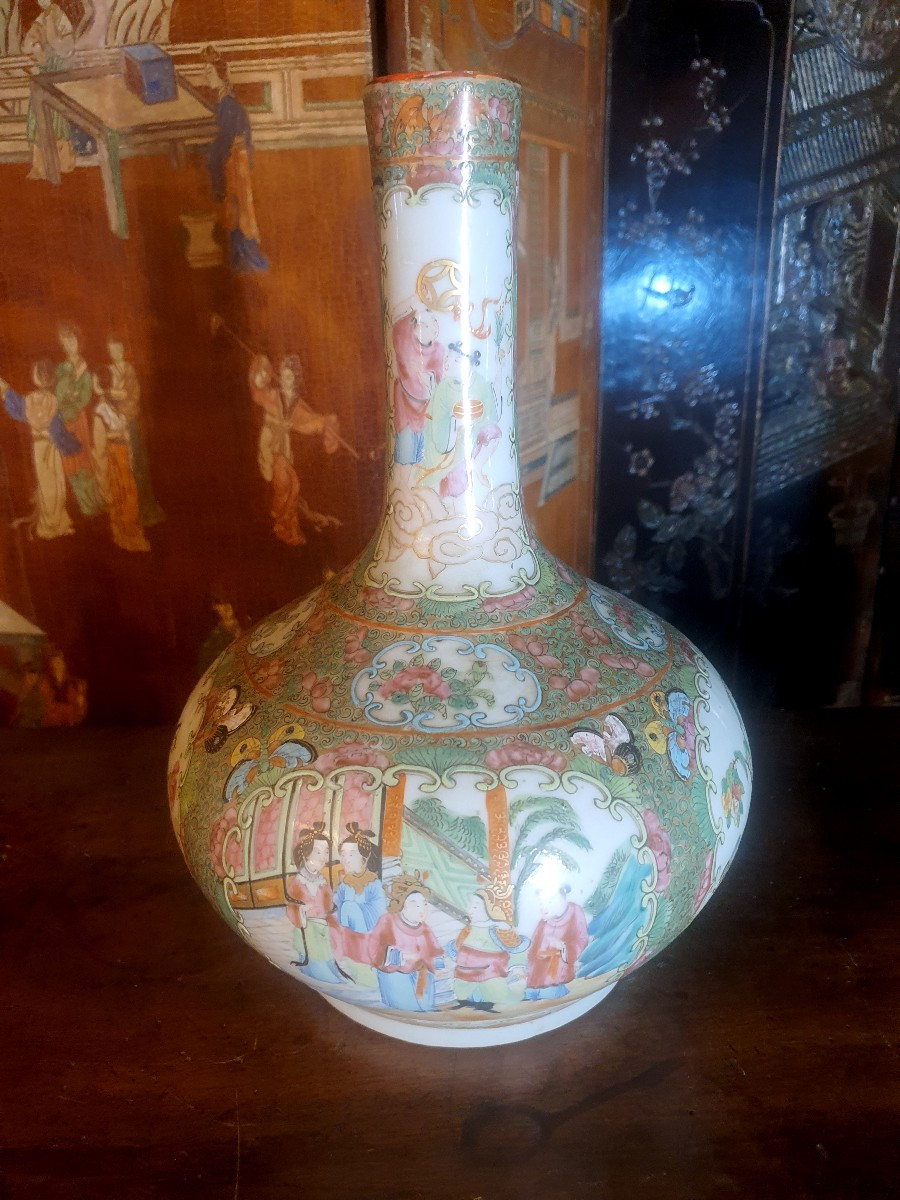 19th Century Cantonese China Vase. -photo-7