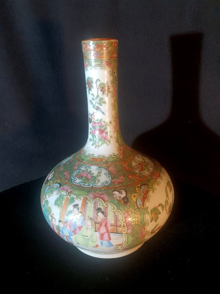 19th Century Cantonese China Vase. -photo-8