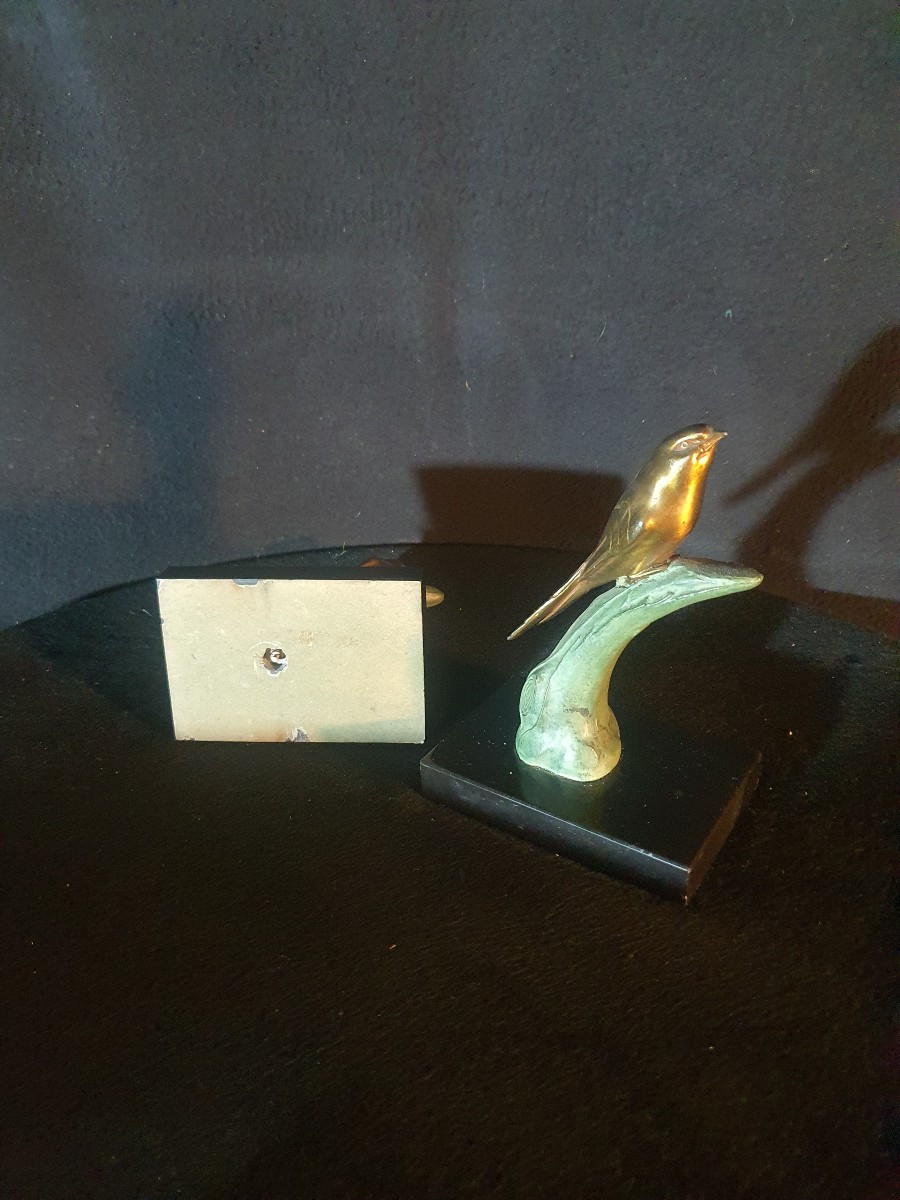 Paire de serres livres art déco, oiseaux  esprit Max Le Verrier. -photo-1