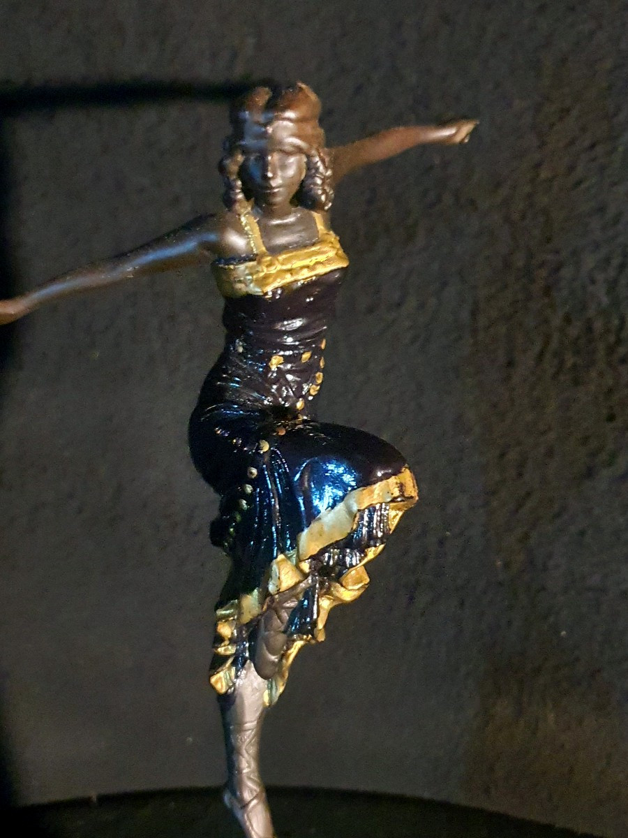Bronze Sculpture Of A Russian Or Oriental Dancer, Paul Philippe.-photo-3