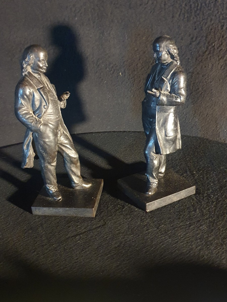 Pair Of Bronze Bookends, By Béranger -photo-2