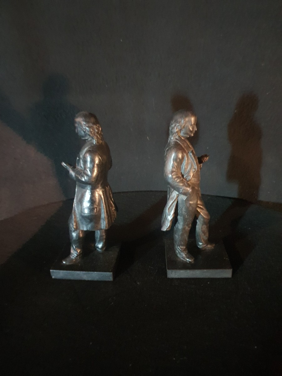 Pair Of Bronze Bookends, By Béranger -photo-3