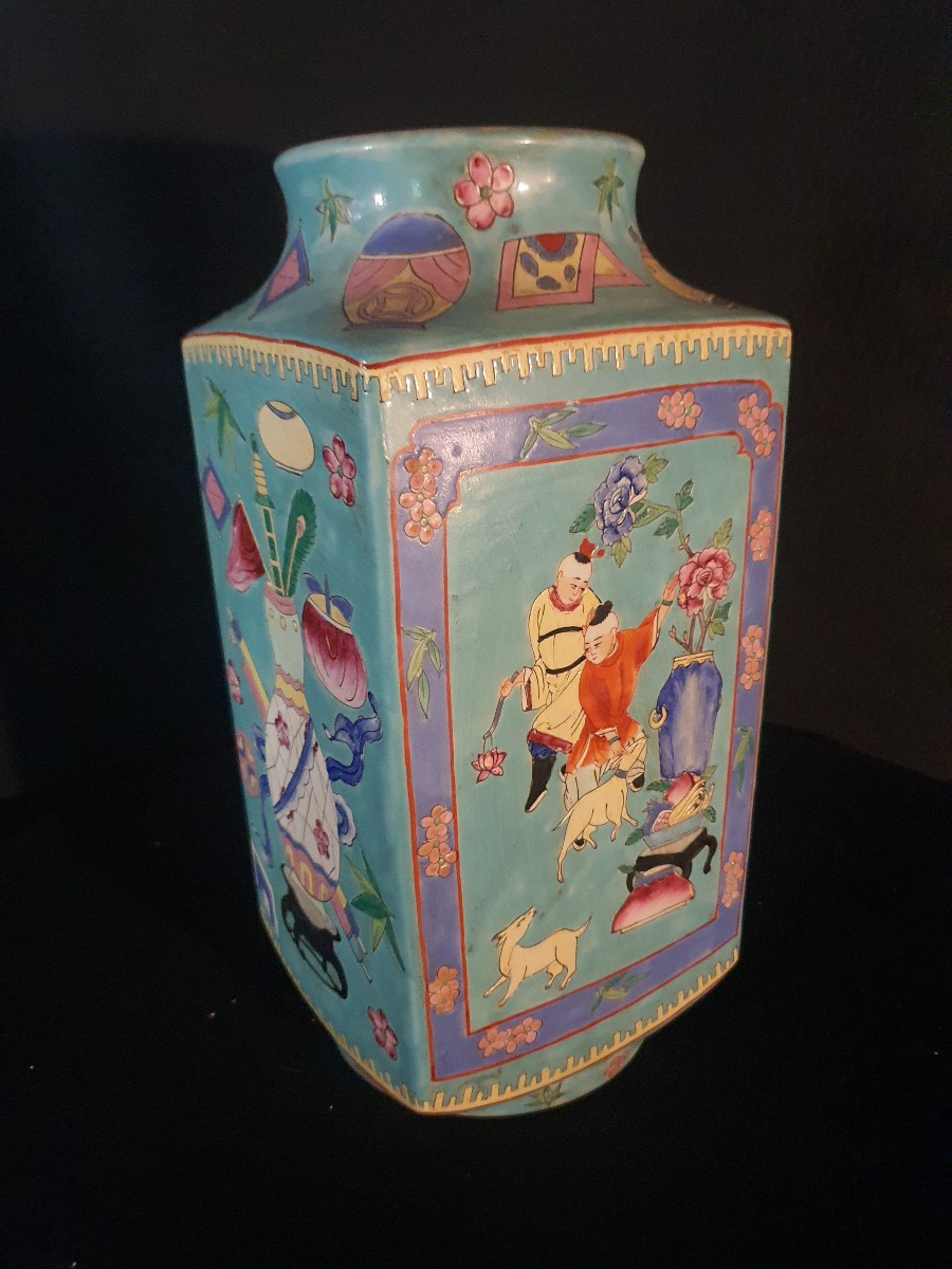 Vase Chine dynastie Qing .