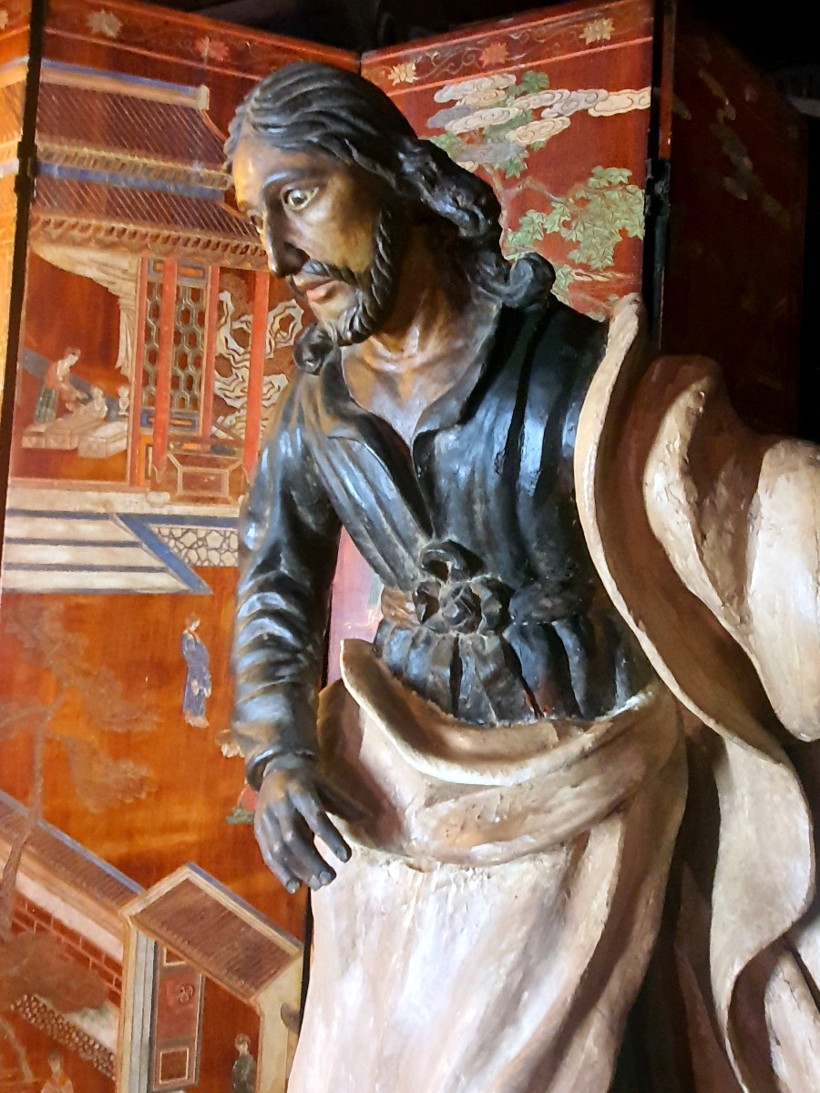 18th Century Wooden Sculpture, Saint John -photo-4