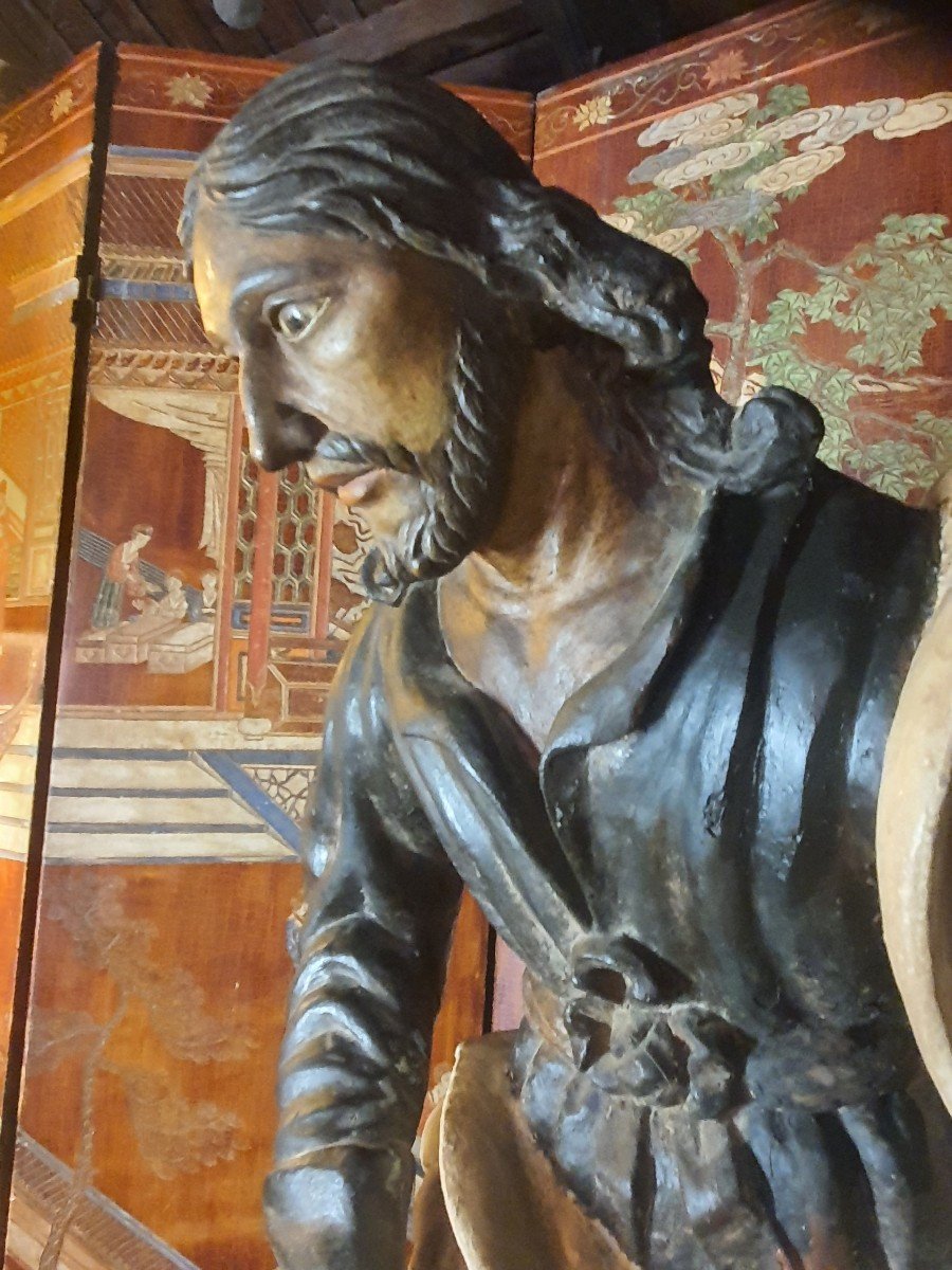 18th Century Wooden Sculpture, Saint John -photo-5