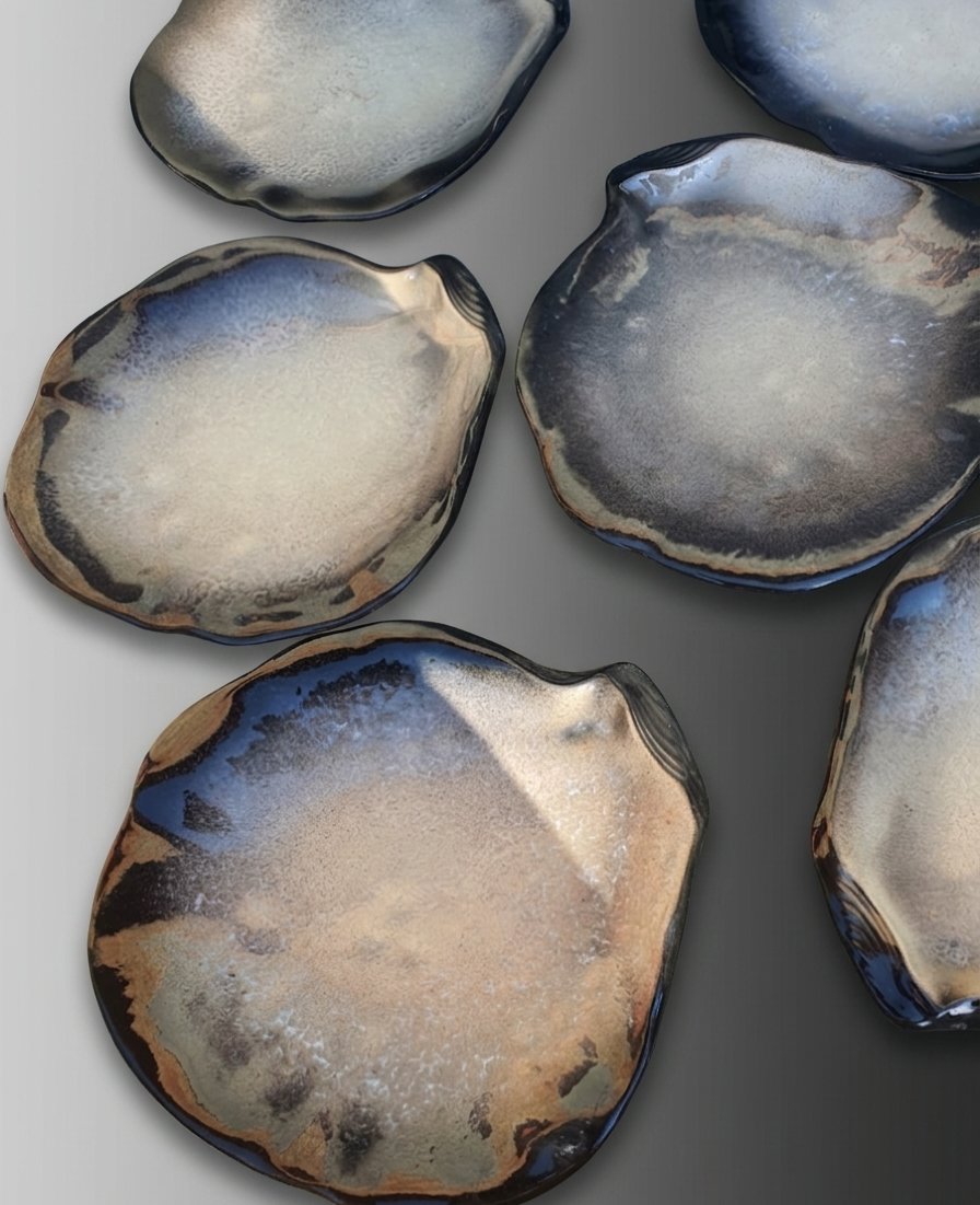 Pol Chambost Ceramic Set. Oysters.-photo-4