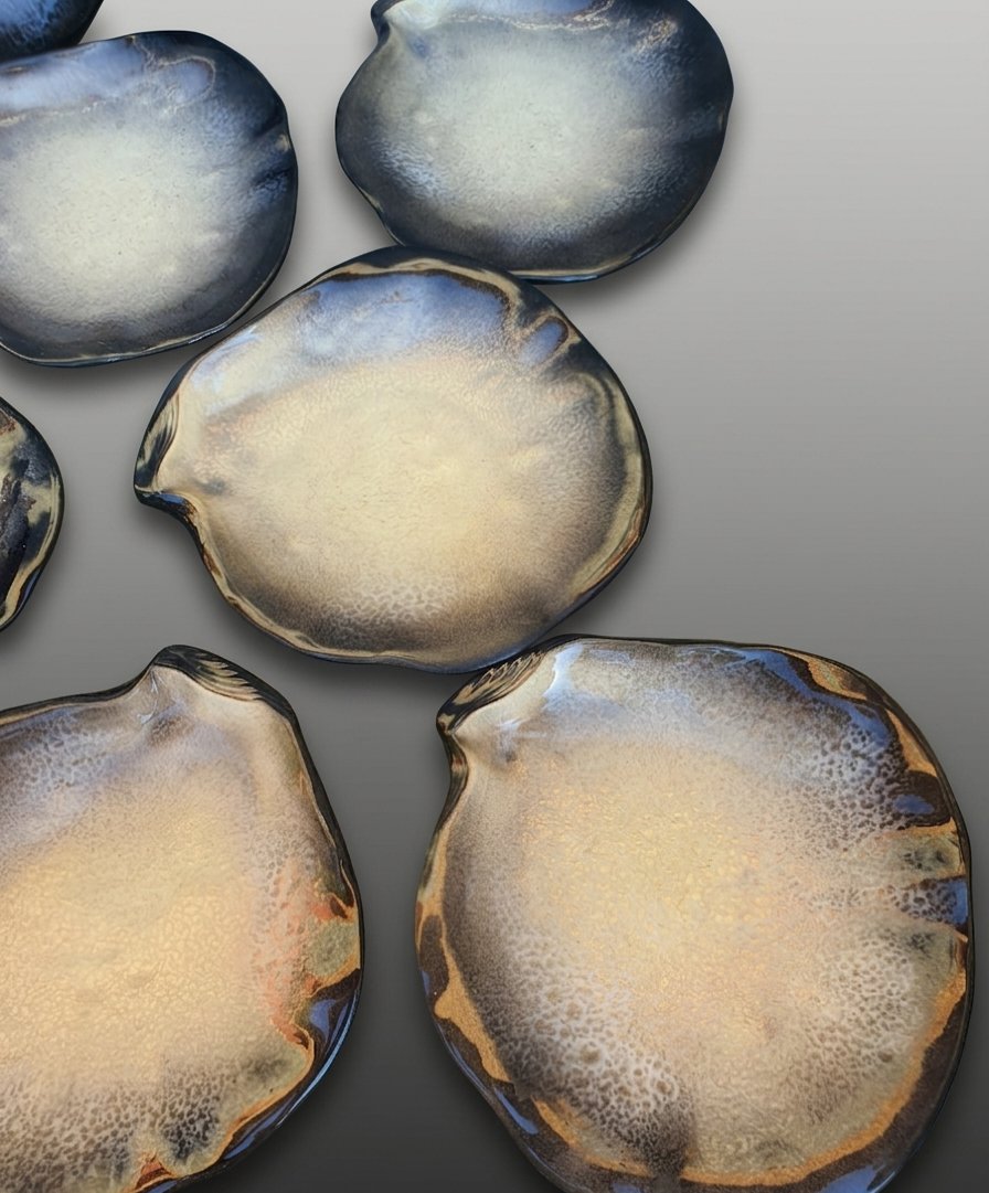 Pol Chambost Ceramic Set. Oysters.-photo-6