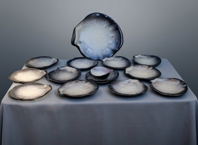 Pol Chambost Ceramic Set. Oysters.