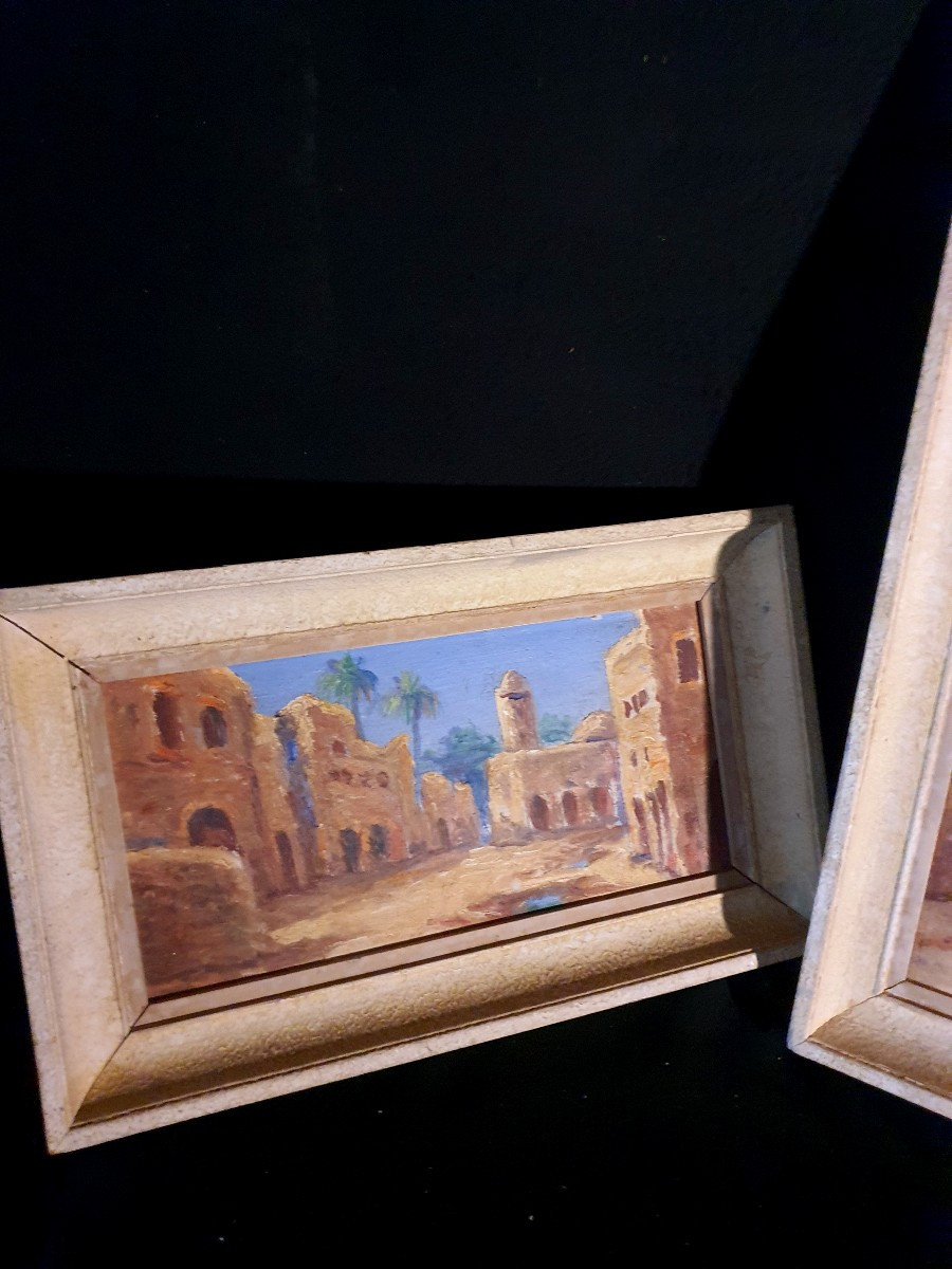 Paire de tableaux orientalistes H Torbol.-photo-3