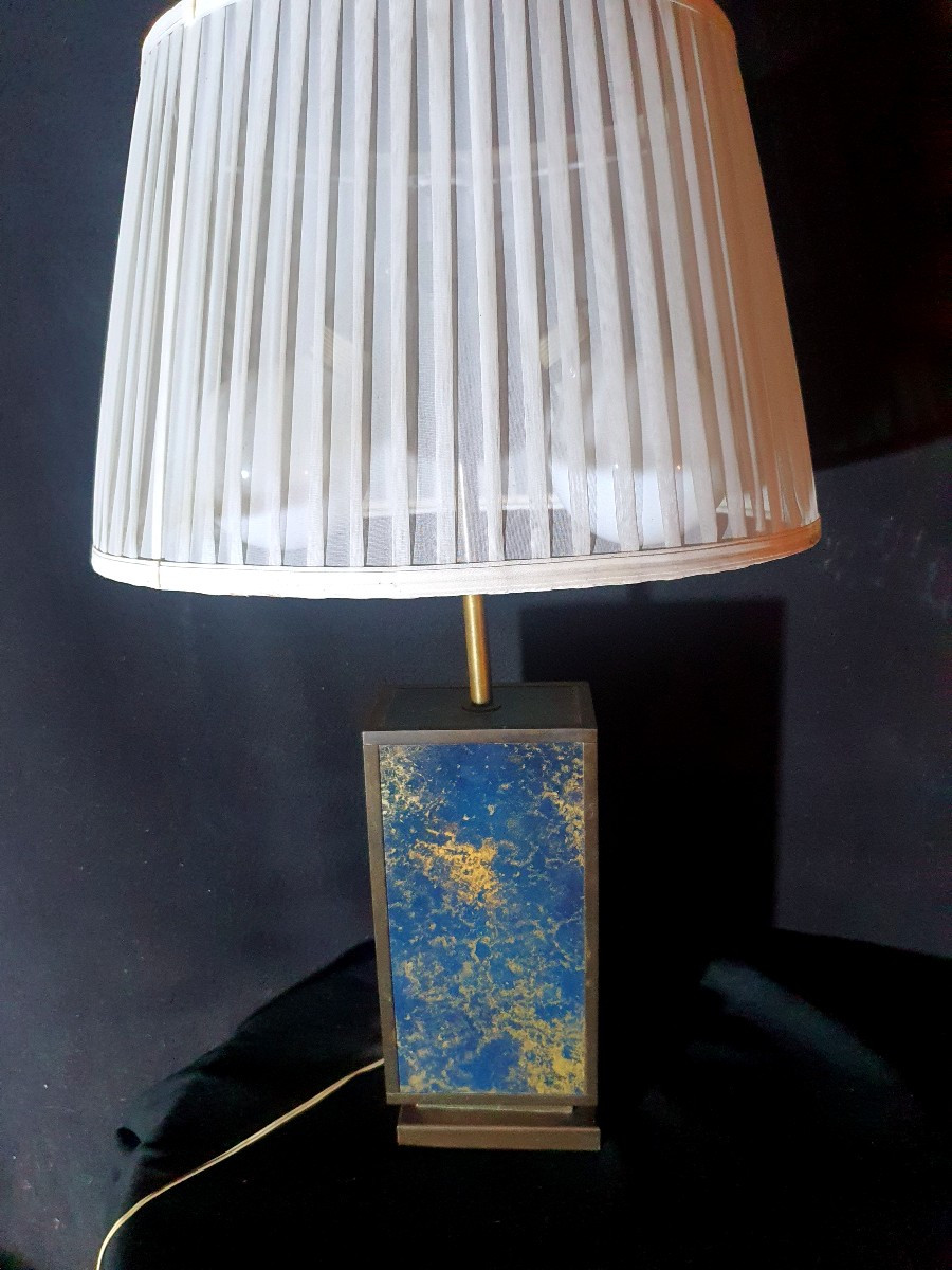 Hollywood Regency Lamp In Aldo Tura Spirit.-photo-3