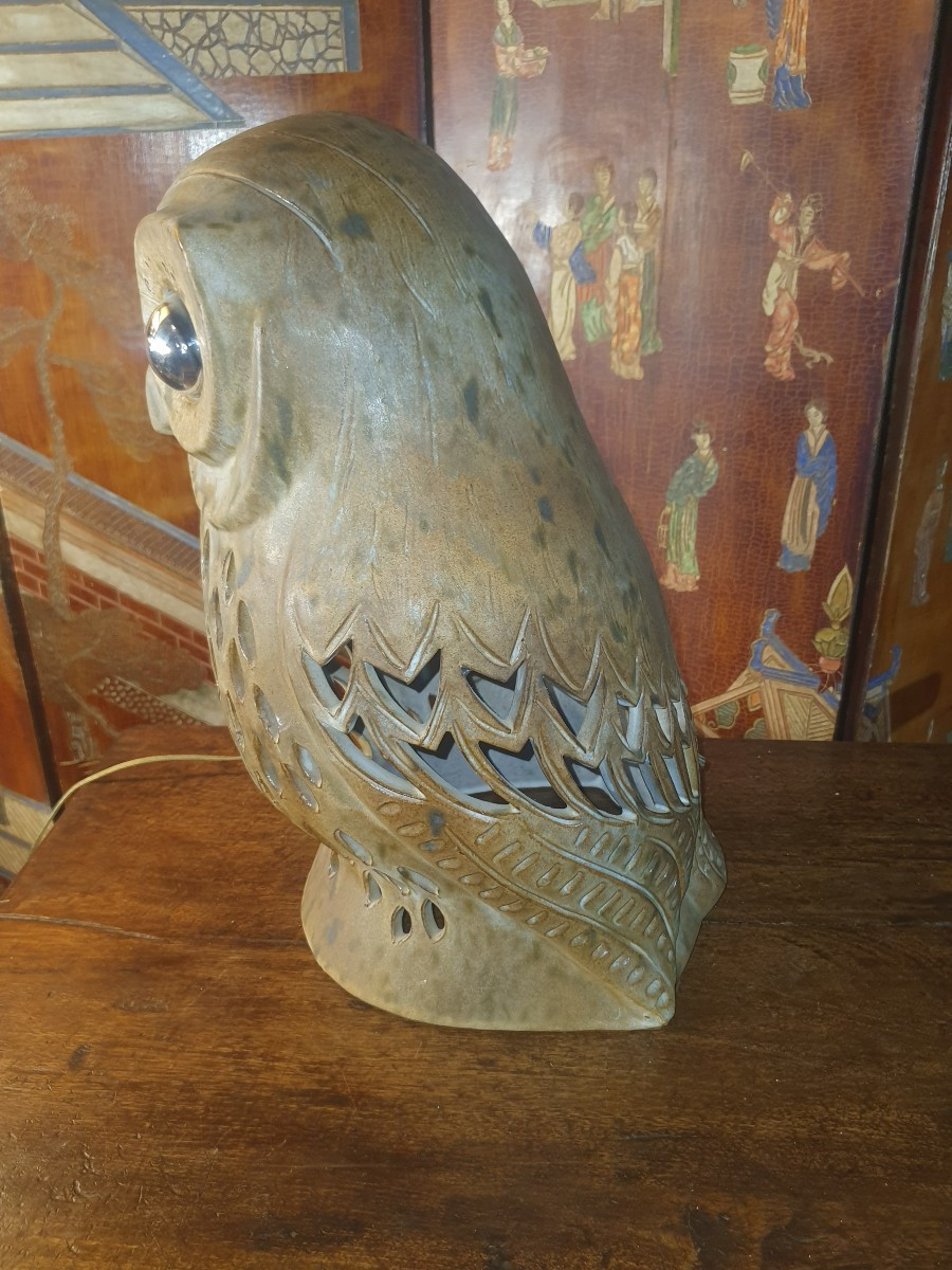 Lampe vintage, chouette, Agnès Escala.-photo-3