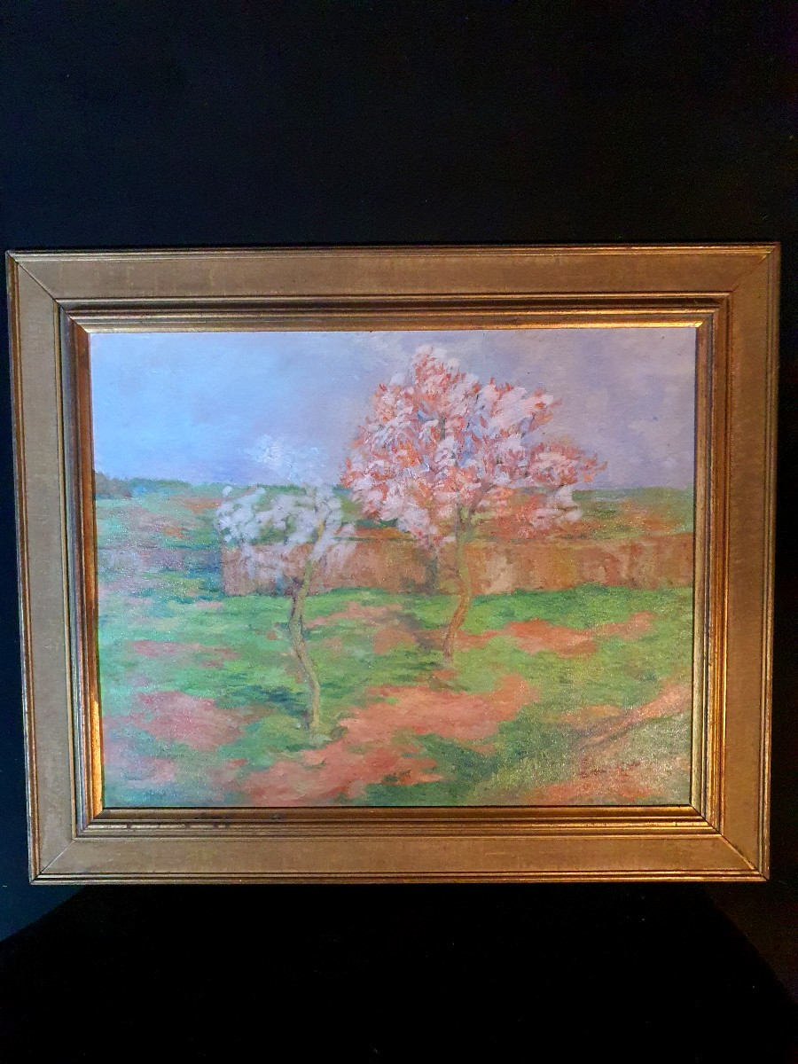 Painting Landscape Manner Of Achille Laugé. -photo-3