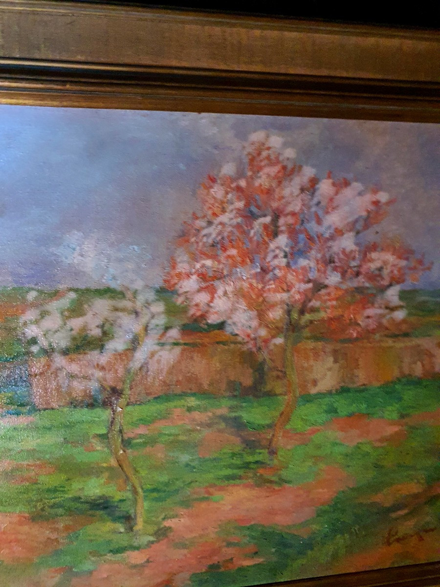 Painting Landscape Manner Of Achille Laugé. -photo-4