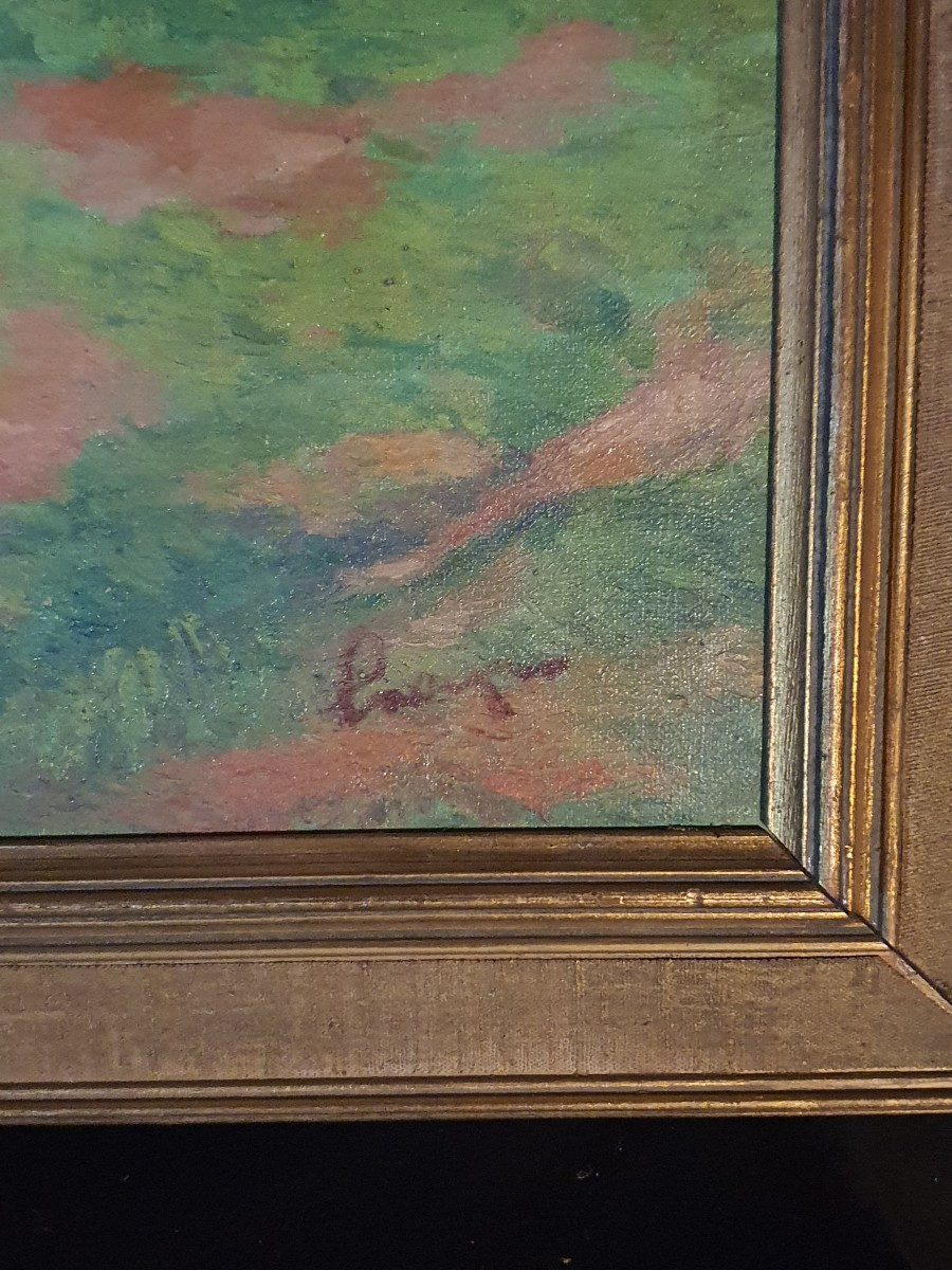Painting Landscape Manner Of Achille Laugé. -photo-3