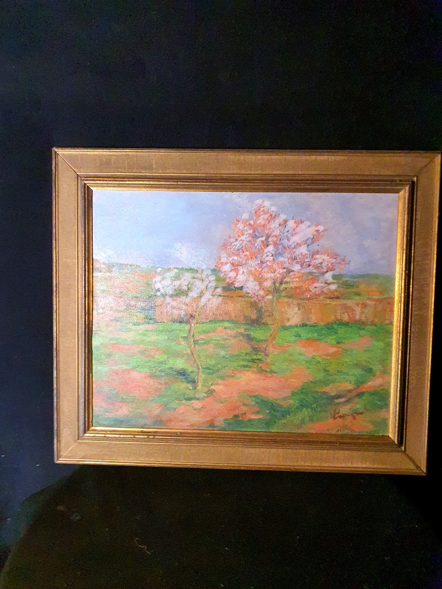 Painting Landscape Manner Of Achille Laugé. -photo-4