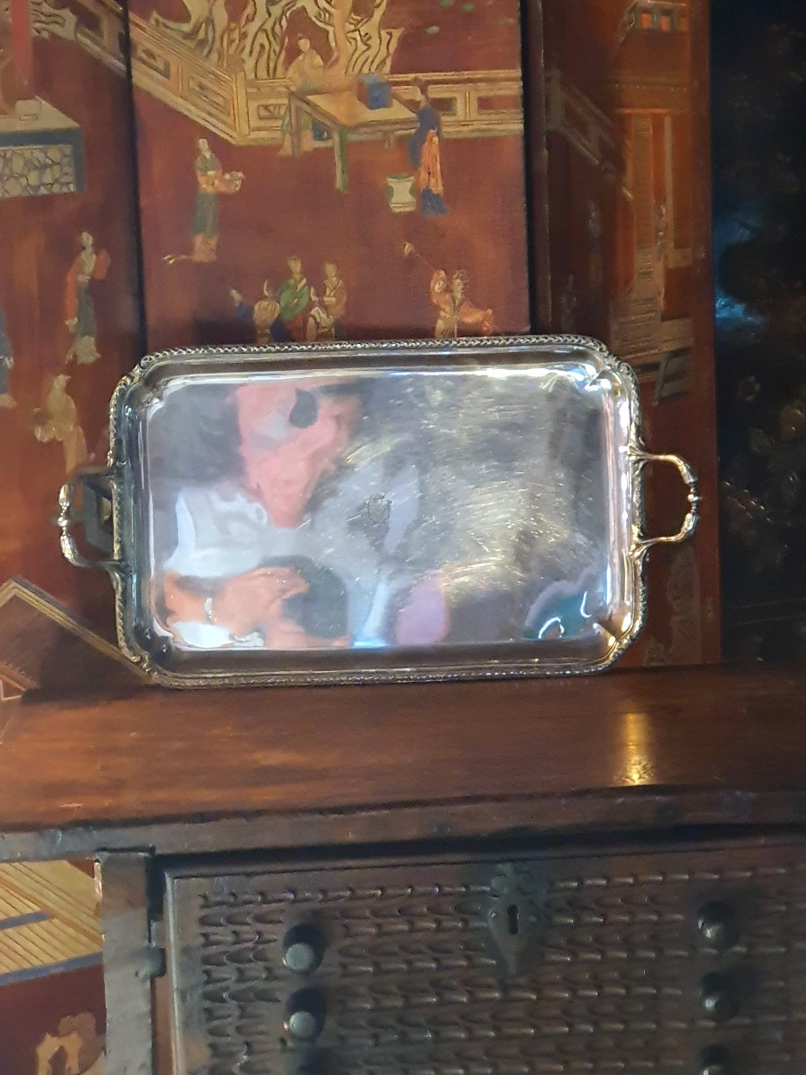 André Aucoc Solid Silver Tray. -photo-2