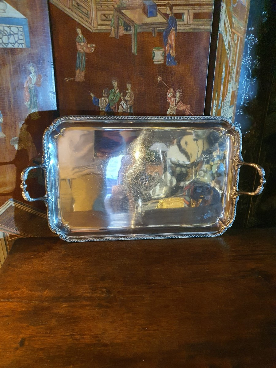 André Aucoc Solid Silver Tray. -photo-4
